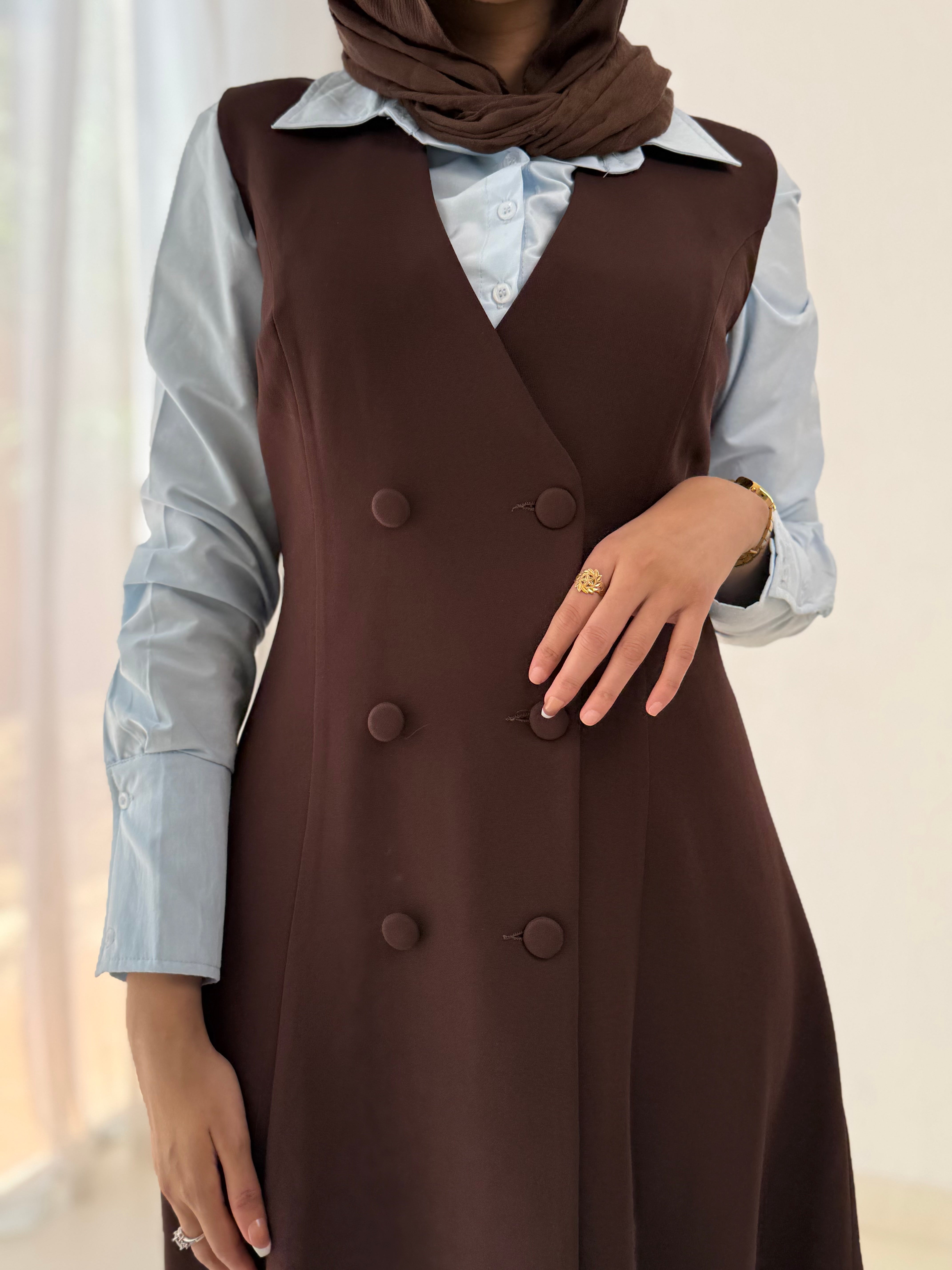 Vest tailored dress