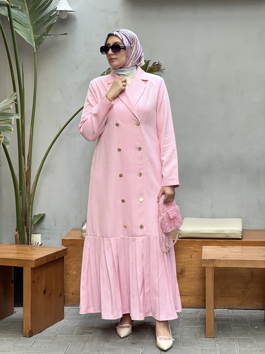 Pleated Blazer Dress