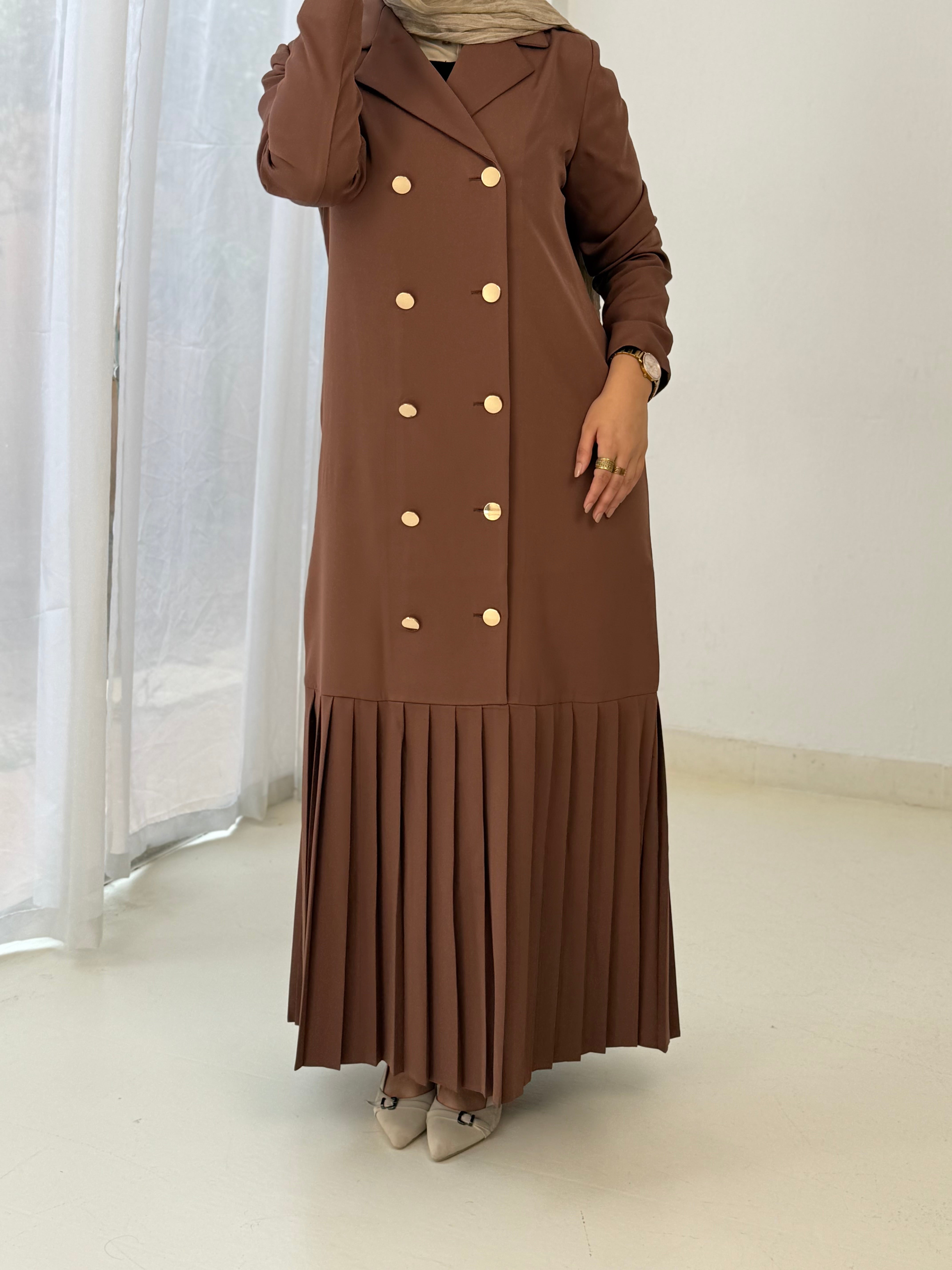 Pleated Blazer Dress
